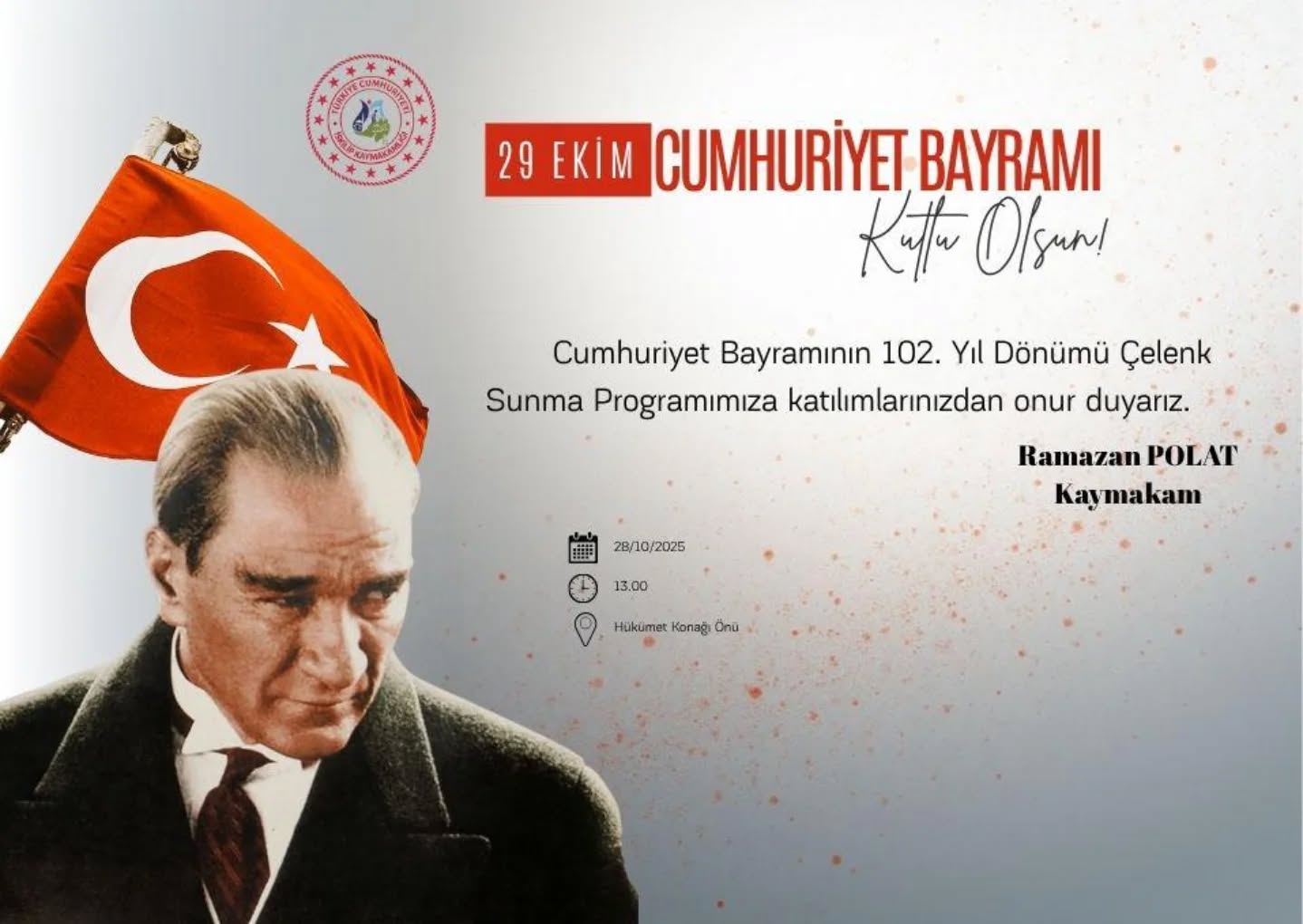 29 Ekim Cumhuriyet Bayramı kutlama programı post thumbnail image